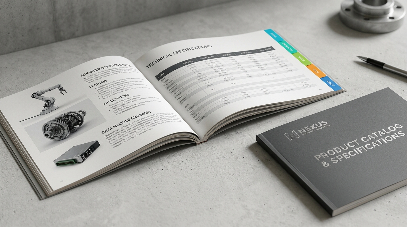 Multi-Page Product Catalog, Technical Manual & Company Profile