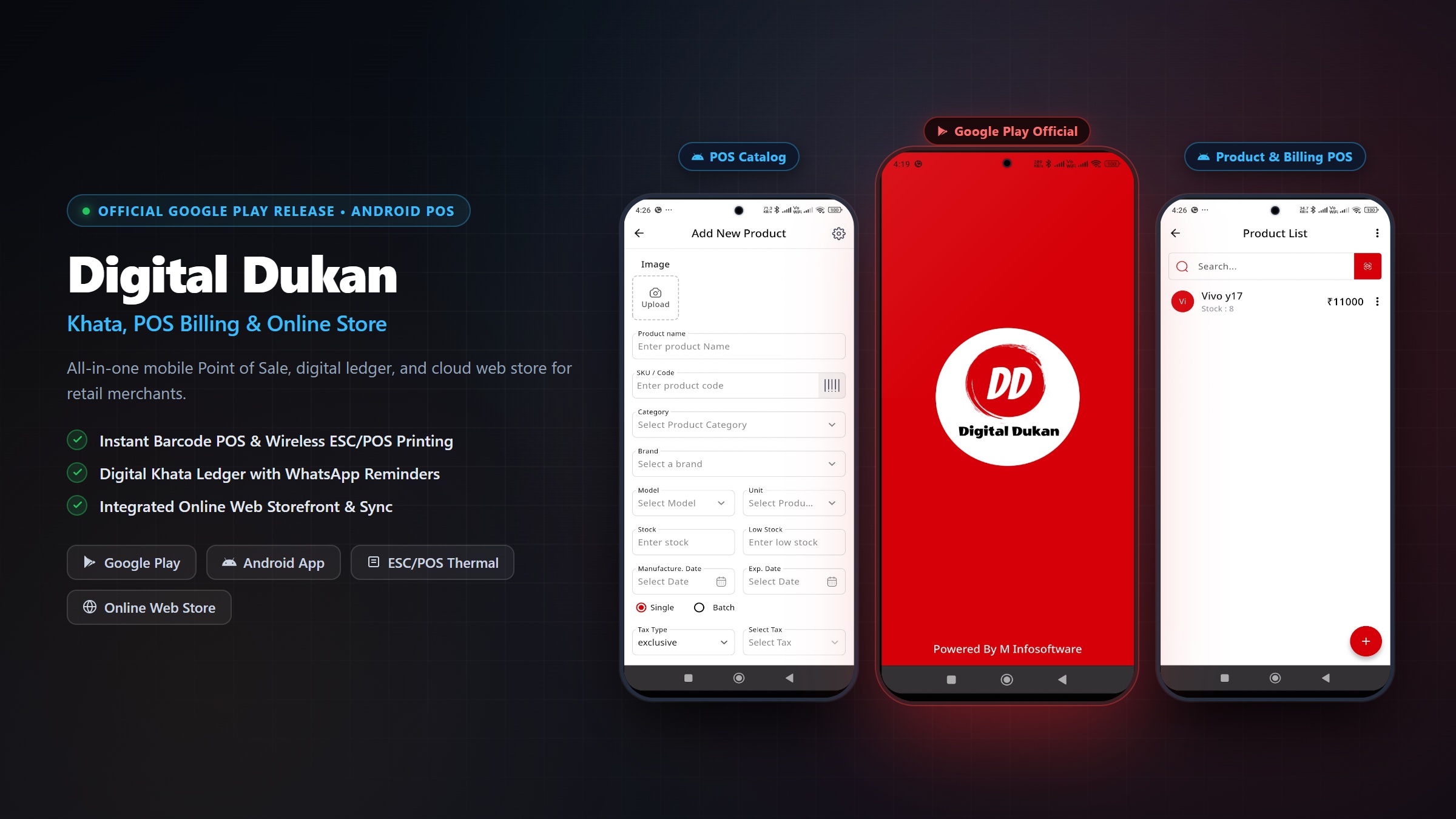 Digital Dukan - Khata, POS Billing & Web Store