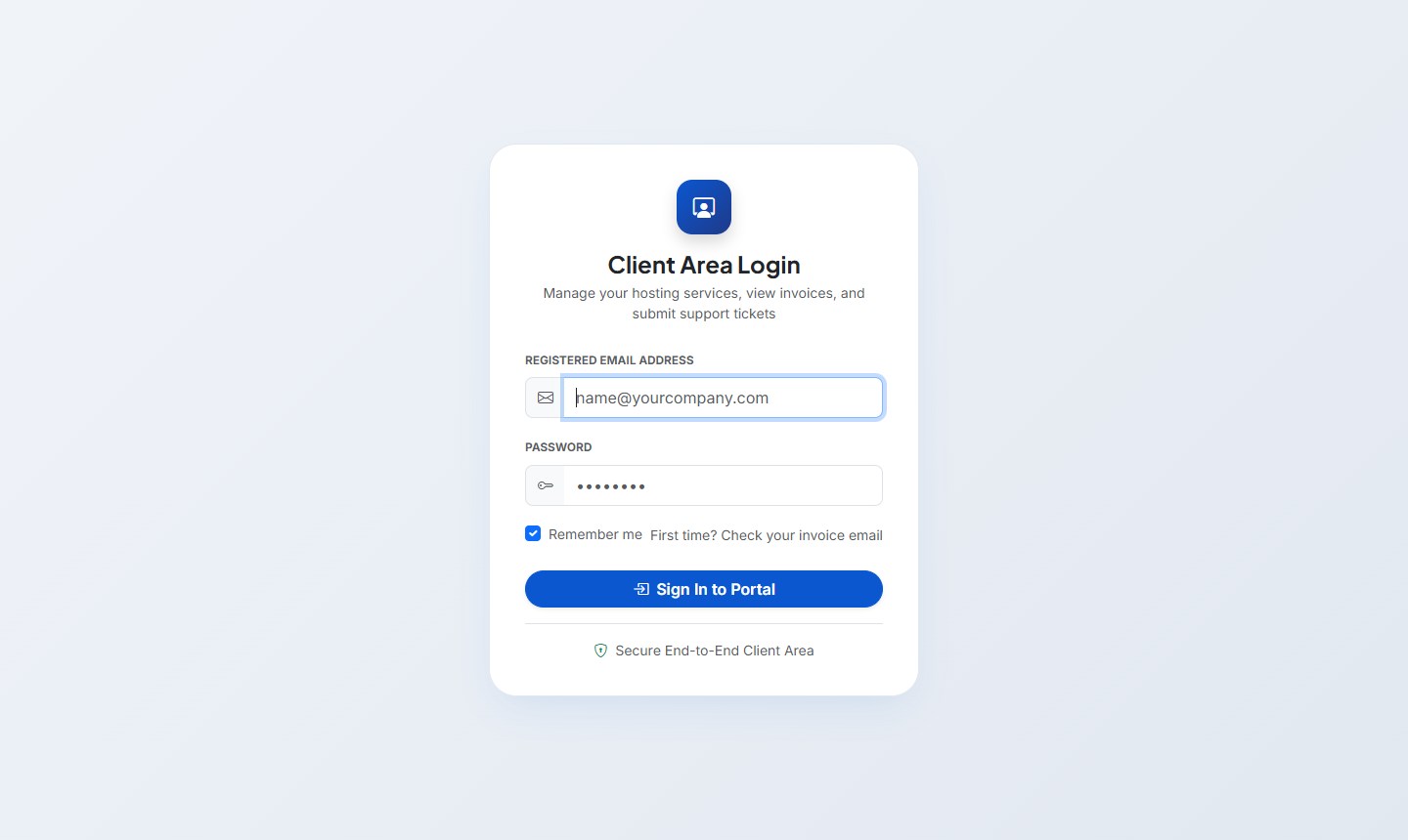 24/7 Client Self-Service Portal