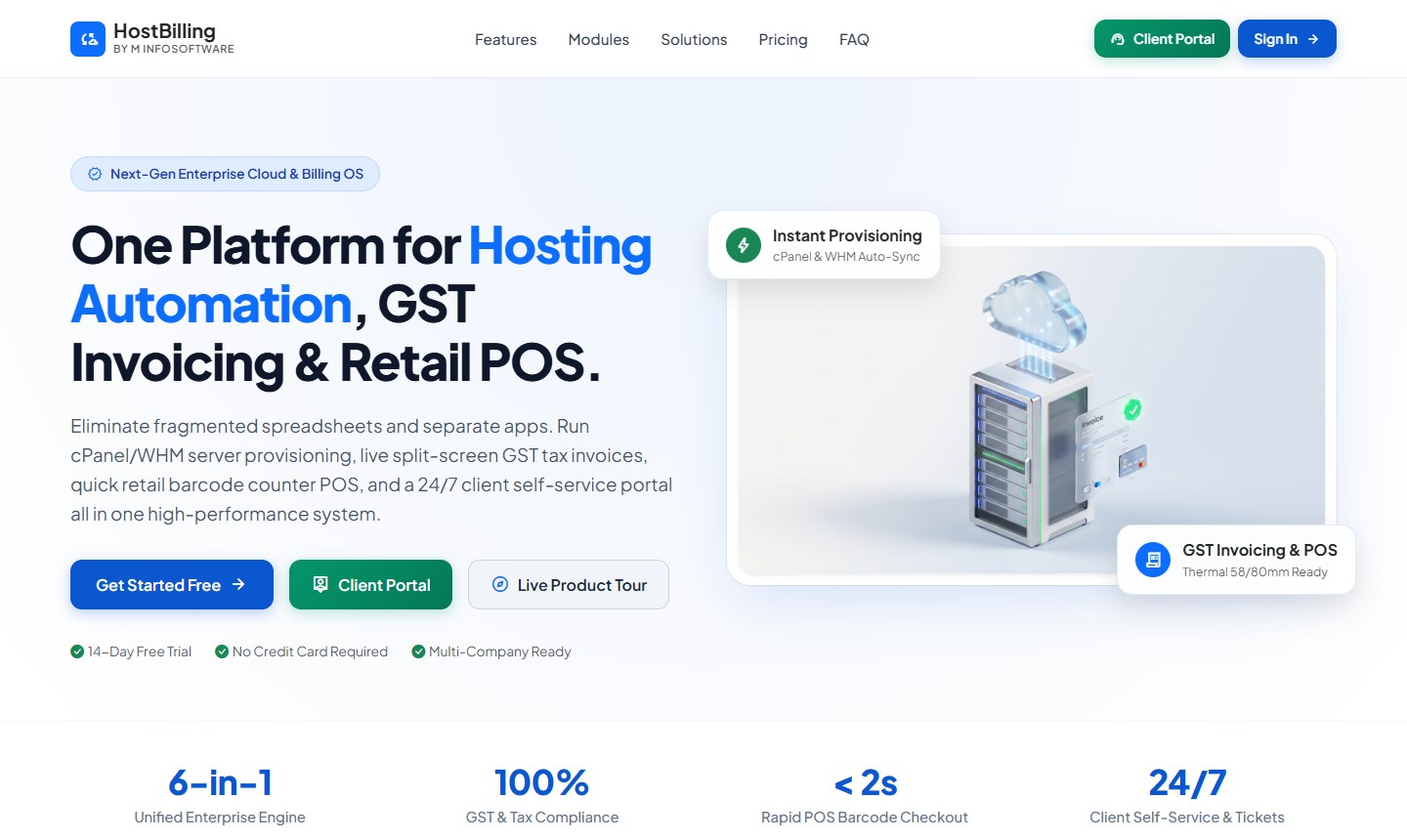 HostBilling - Cloud Hosting Automation, Billing OS & GST Invoicing