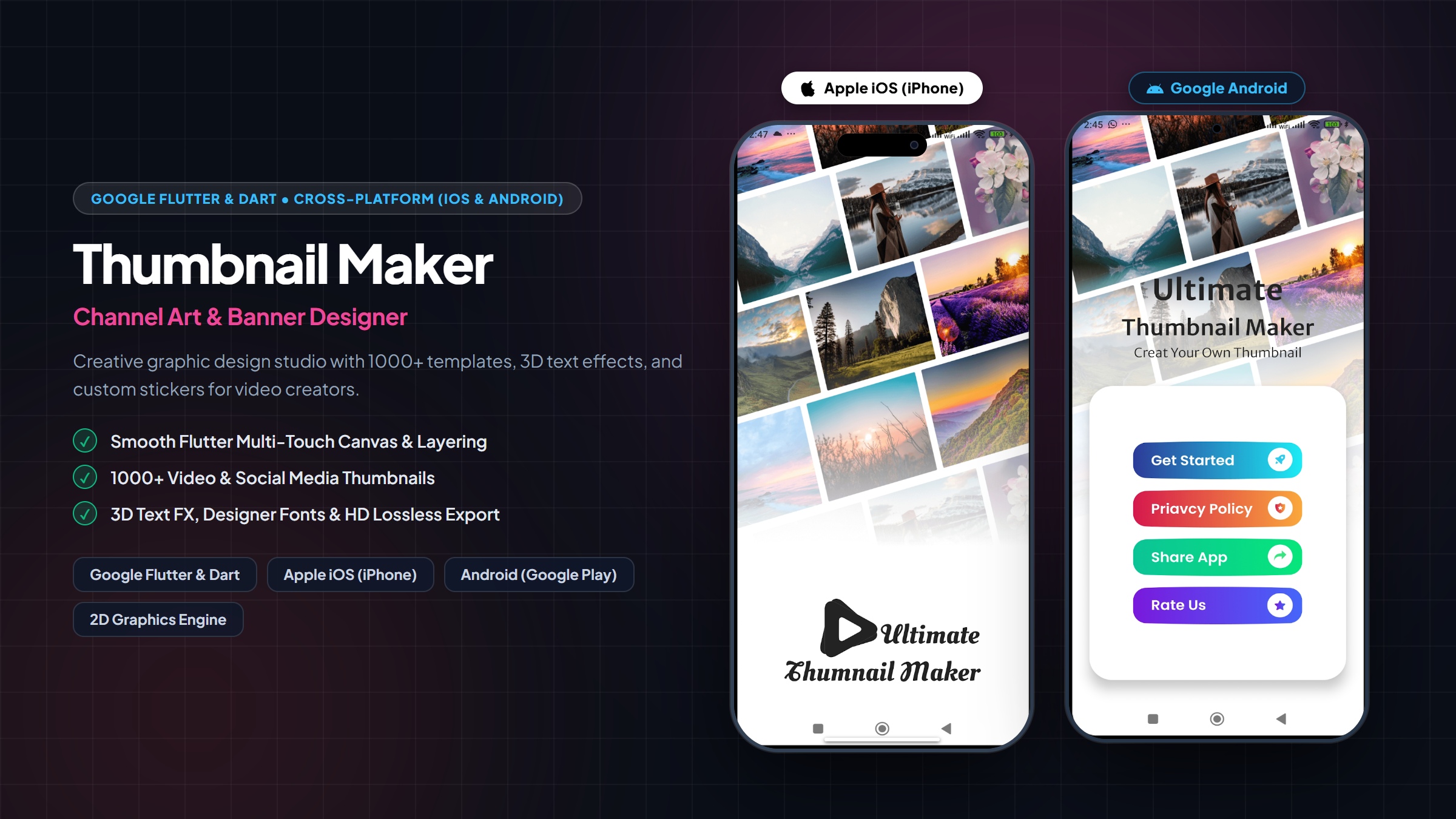 Thumbnail Maker - Channel Art & Banner Designer