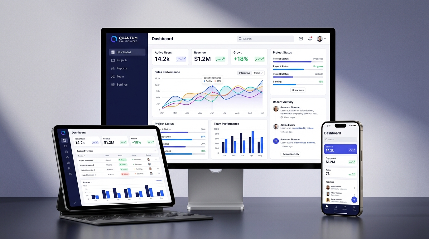 Responsive Multi-Device Web Application Layouts & Prototype